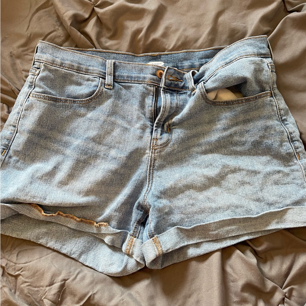 Light blue jeans shorts, worn once